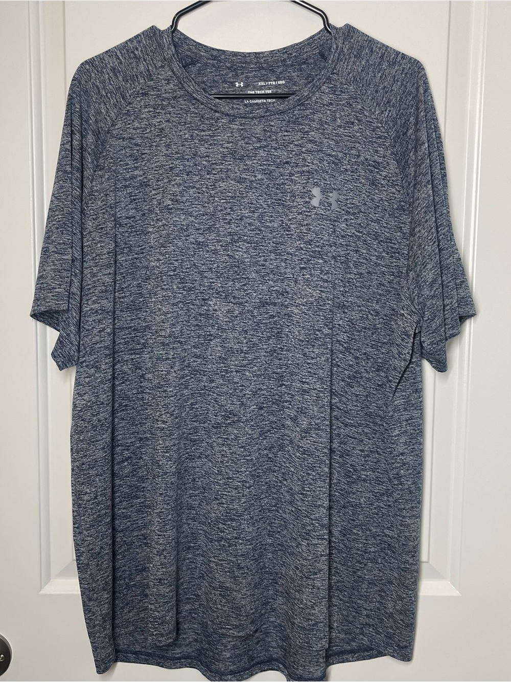 Under Armour HeatGear The Tech Tee Heather Navy Blue XXL Loose Fit Big and Tall